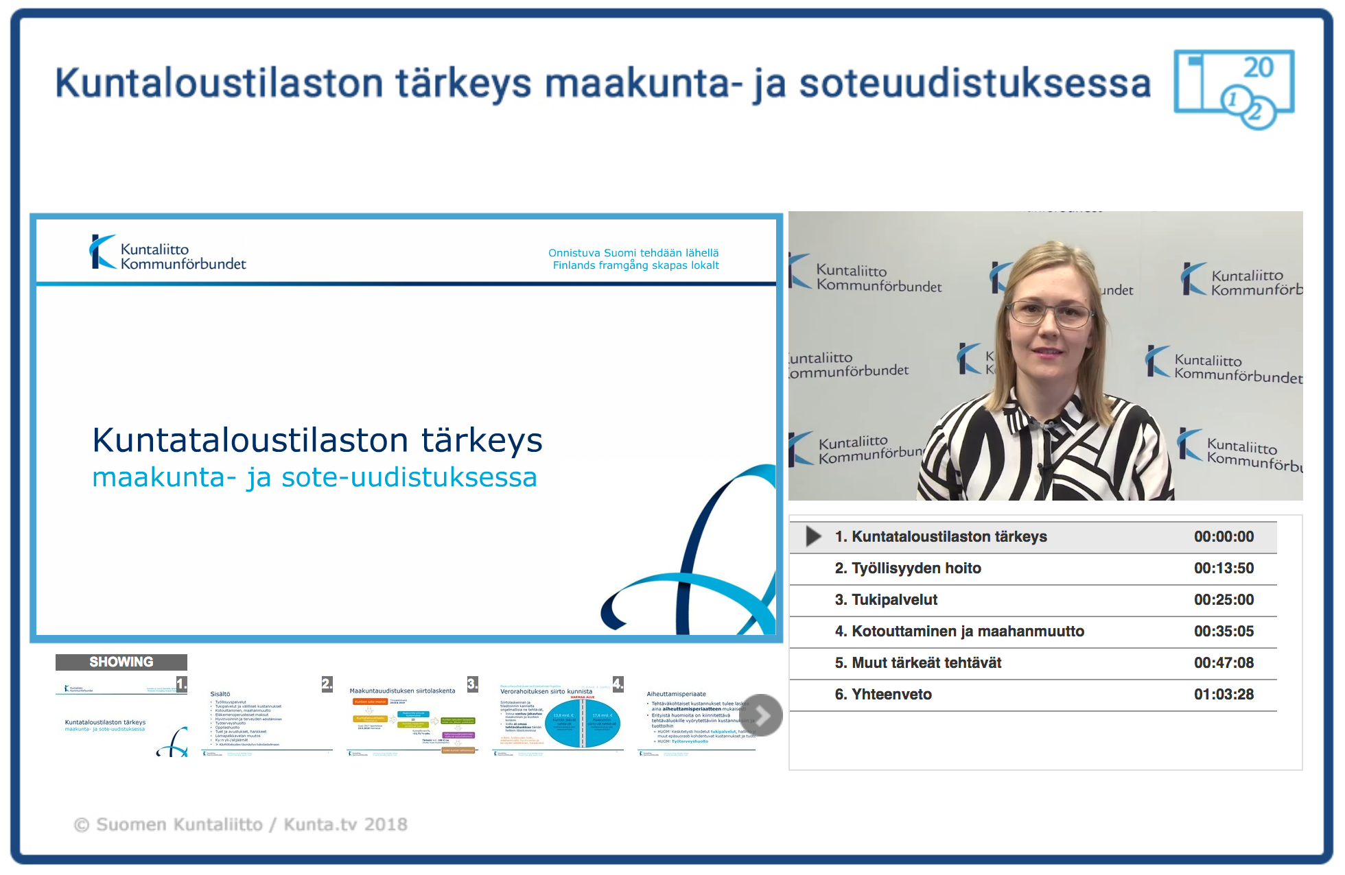 Kuntataloustilaston tärkeys -tallenne