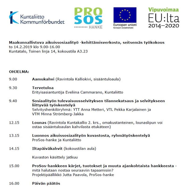 Maakunnallistuva aikuissosiaalityö 7. tapaaminen