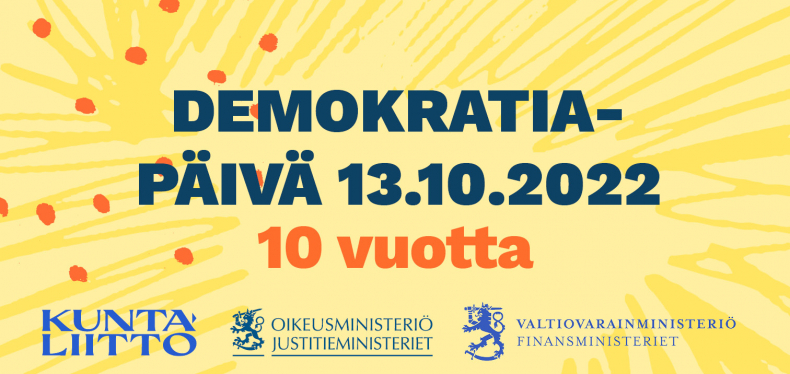 Demokratiapäivän 10-vuotislogo