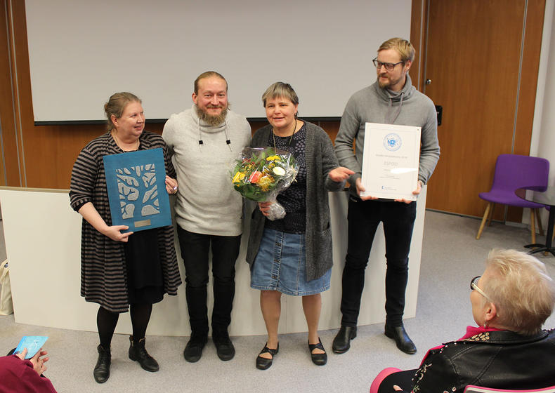 Vuoden kirjastokunta 2018 on Espoo