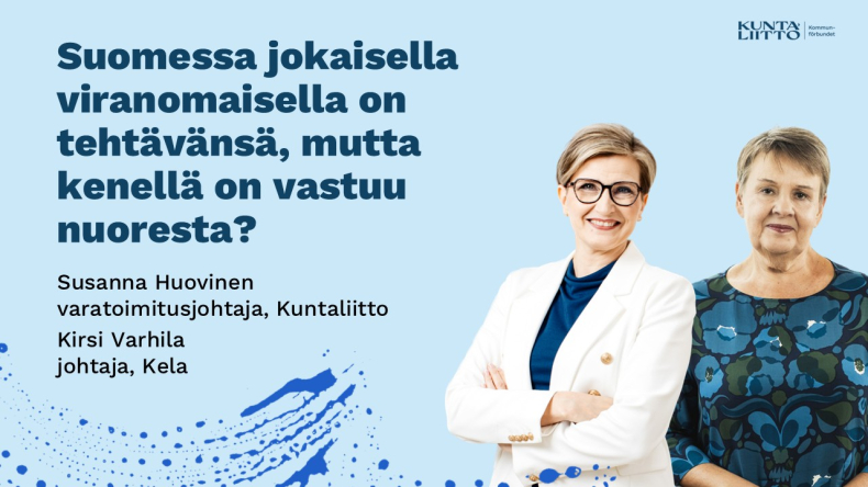 Kaksi naista ja tekstiä.